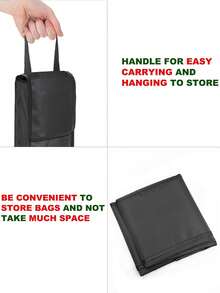 1pc Oxford Fabric Gift Packaging Storage Bag, Black Packaging Paper Storage Bag With Handle, Easy To Carry Square Container - Multicolor - View 7