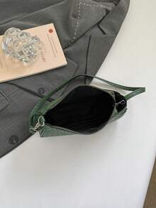New Fashion Versatile Textured Chain Shoulder Bag Underarm Women's Bag - Green - View 4