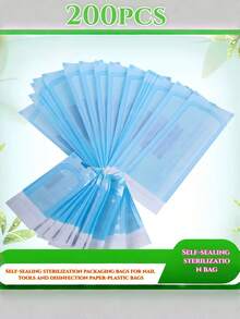 200pcs/Pack, 1pc/Bag - Self-Sealing Sterilization Bags With Color-Changing Indicator. Suitable For Dental, Tattoo And Nail Tools Autoclave Sterilization - Multicolor - View 11