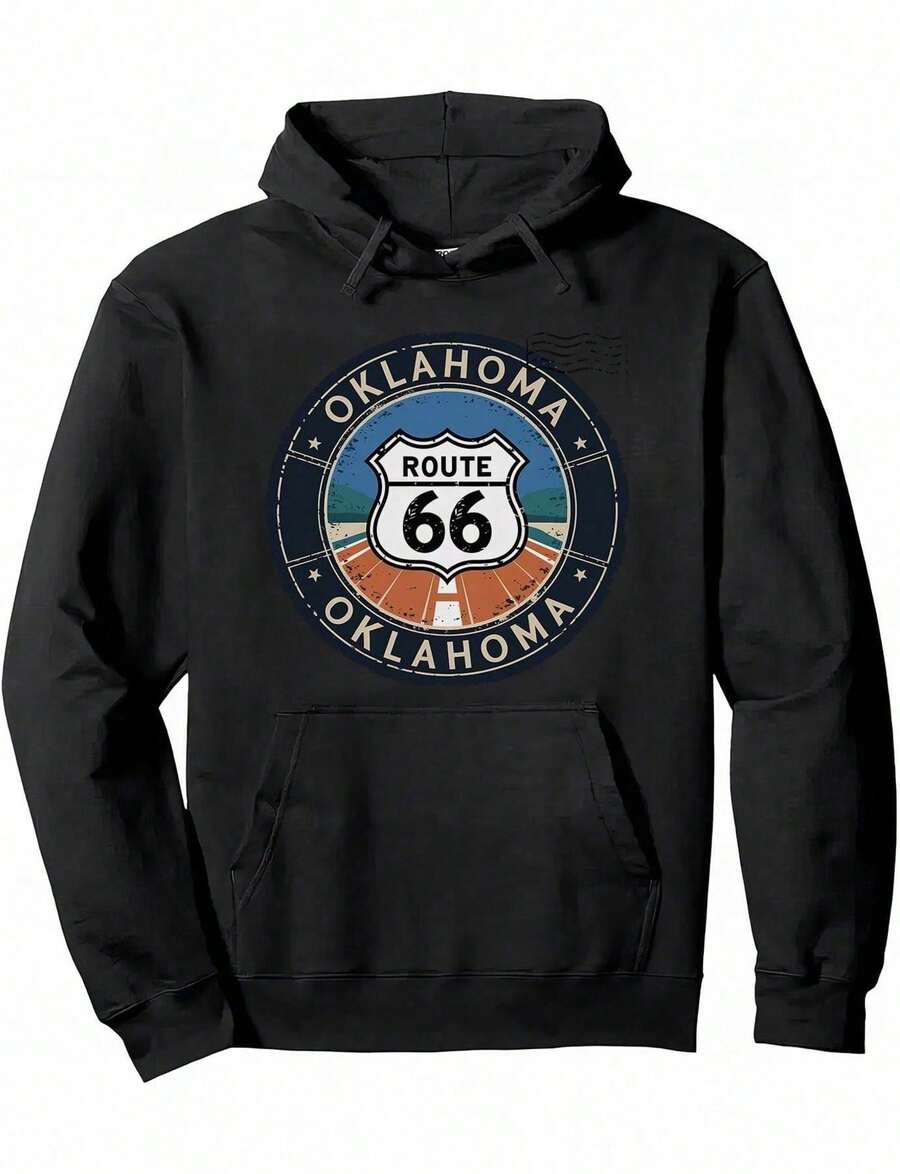 Sudadera con capucha clásica de moda para hombre de Oklahoma, color negro, ideal para el Día de la Independencia, ajuste perfecto para uso diario. - Multicolor - Ver 1