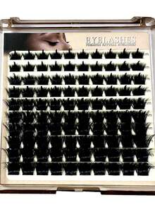 200D Extra Long Spiky Cluster Lower Eyelashes 6-18mm 260pcs/Set, Fluffy Individual False Eyelashes, DIY Eyelash Extension, Cartoon Style, Mink Fur Material, Suitable For Various Makeup Looks - D - 查看 10