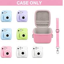 Mini Camera Carrying Case Compatible With Instax Mini 7+/8/9/11/12, Hard Shell EVA Shockproof Protective Organizer With Adjustable Shoulder Strap - Multicolor - View 5
