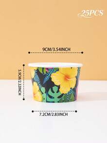 50/25/10pcs Disposable Flower Paper Bowls, Paper Bowls, Snack Boxes, Birthday Party, Family Party, Picnic, Restaurant, Takeout Disposable Tableware Supplies - Multicolor - View 7