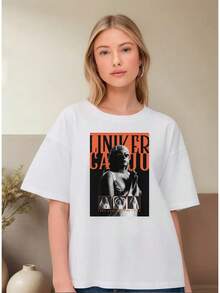 Cotton T-Shirt With Print Of The Album 'Caju' By R&B/Soul Artist Liniker. - 白色 - 查看 1
