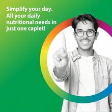 Rainbow Light Mens Multivitamin One + | 150 Caplets | Supports Cellular Energy & Immune Health | With Vitamins C, D, And Zinc | Real Food Nutrients, Digestive Enzymes & Probiotics - 120 片裝(1 包) - 查看 9
