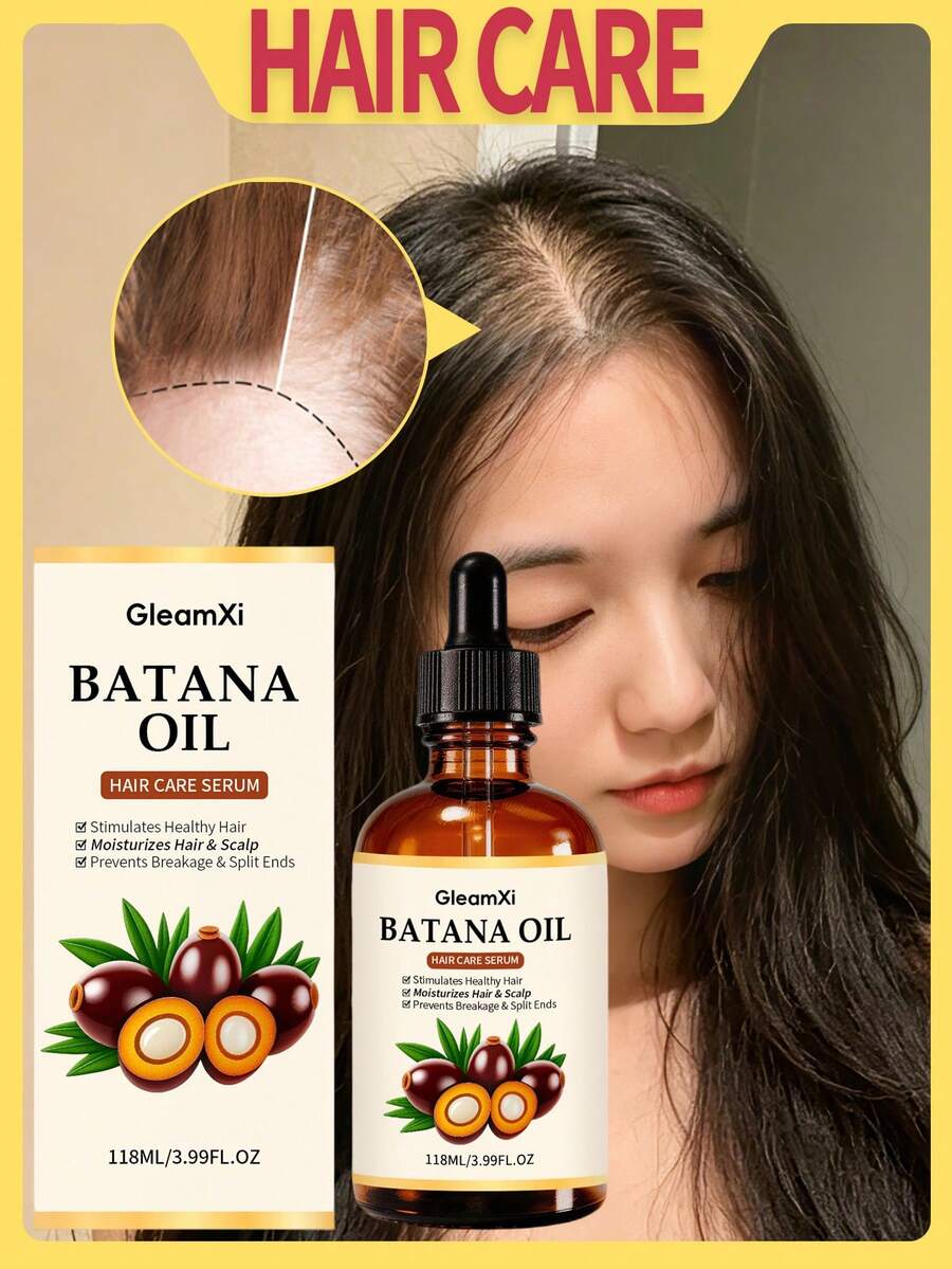1件 118ml Batana 護髮素，Batana 護髮油，舒緩頭皮護理，滋養並呵護頭皮，迷迭香護髮，滋養溫和成分，易吸收使頭髮順滑，抗毛躁且持久，修復分叉並防止脫髮的護髮精華，適用於頭髮護理