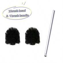 Toilet Brush Set, Bathroom Cleaning Brush, With Metal Handle And Dense Bristles, Won't Scratch The Toilet, Suitable For Kitchens, Dining Rooms, Bathrooms, And Plastic Surfaces, Bathroom Accessories, Home Decor - Multicolor - View 13