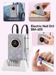 coscelia Mesin Bor Kuku Elektrik Portabel, Alat Pengikir Kuku Profesional untuk Menghilangkan Kutikula dan Mengikir Kuku, Alat Manikur dan Pedikur untuk Pemula, Penggunaan di Rumah & Salon Kuku - MultiWarna - View 7