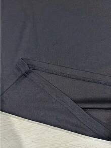 Camiseta de manga corta con cuello redondo estampado novedoso para hombre, versátil, lavable a máquina, adecuada para el gimnasio y el uso diario, estilo moderno y vanguardista, talla grande - Negro - Ver 4