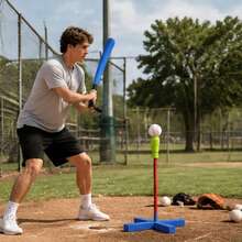 BSKT 1 Set Original Color Soft Foam Baseball Bat Set, Indoor/Outdoor Leisure Interactive Combat Training, Youth Sports Practice, High-Resilience Plastic Outer Tube, High-Density Cushioning Foam Inner Layer, Integrated Rubber Surface Coating, Drop-Resistant, Impact-Resistant, No Cracking Or Peeling, Lightweight Grip Without Burden, Suitable For Daily Catch And Combat Practice - Multicolor - View 6