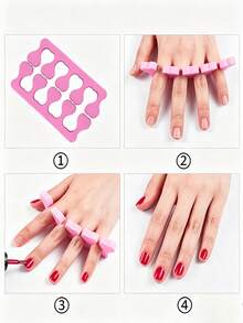 Nail Toe Separator - Universal Design Suitable For Foot Care. Soft, Highly Elastic And Gentle On Skin; Easy To Put On And Take Off, Reusable. A Delicate Accessory For Achieving Perfect Manicure Or Foot Care. - Multicolor - View 7