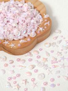 150pcs/Bag Ocean Theme Pink Nail Art Decorations, DIY Nail Art Use ...