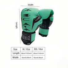 1 Pair Of Boxing Training Gloves - Adjustable Hook And Loop Closure, Built-In Padding, Designed For Boxing Training, Suitable For Beginners, Boxing Novices And Professional Boxers, Made With Premium Materials - Black - View 9