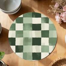 1/2/4/6/8/300pcs Vintage Red Plaid Pattern Luxury Placemat Set, Machine Washable Polyester Material, Stain-Resistant, Waterproof, Easy To Clean, Suitable For Party And Kitchen Decor - Multicolor - View 9