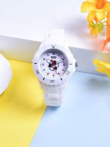 Boys Gift Creative Design Pattern 2026 Football Children's Watch Soft Silicone Strap Student Quartz Wristwatch - White - View 5