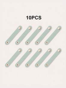 50/20/10pcs Leather Snap Cable Organizer Straps, Reusable Cable Ties & Cable Management Clips, Multi-Color Data Cable Holders, Suitable For USB Charging Cables, Desktop And Travel Cable Management Accessories - Type a - View 12
