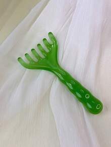 1pc Head Massager, Beeswax Resin 6-Claw Acupoint Comb, Scalp Relaxation And Stress Relief - Multicolor - View 4