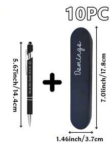 1/5/10/20pcs Personalized Engraved Ballpoint Pens, Customized Name Metal Signature Pens, Luxury Writing Pens, Business Office Gifts, Teacher Appreciation Gifts, Graduation And Back To School Stationery, Elegant Customized Gifts For Students, Colleagues, Wedding Guests - Pen + Pen Case - View 13