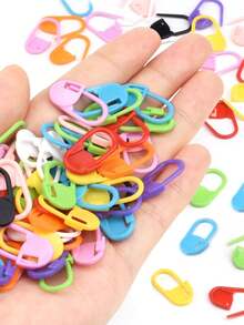 105/1pc Magic Hook & Loop Ring Set, Includes 4 Cat Rings + 100 Marker Clips (Random Color) + 1 Storage Box, Adjustable Hook Tension, Suitable For Crochet, Cat Pattern, Yarn Crochet, With Cat Ear Design Adjustable Yarn Guide Ring, For Handicraft Enthusiasts - Multicolor - View 9