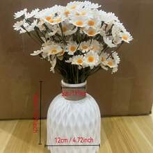 120/60pcs Breathable Artificial Flowers, Chamomile Faux Wedding Bouquet INS Style Floral Decor White Fake Flowers Wedding Artificial Bouquet Flower Arrangement Home Office Outdoor Garden Decor Home Decoration - Multicolor - View 10