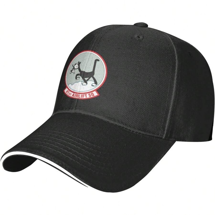 41st Airlift Squadron USAF Unisex Baseball Cap Dad Hat Adjustable Hats Sandwich Cap Trucker Hat Black - 1 - 查看 1
