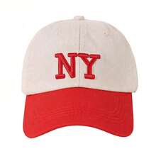 1pc Baseball Cap Embroidered With "NY" Letters, Suitable For Spring And Autumn Outdoor Wear, Casual, Vacation And Travel - Multicolor - View 1