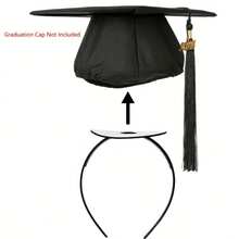 1pc/2pcs Sturdy Non-Slip Elastic Graduation Cap Headband, Suitable For Students And Women, Black, Best Birthday Gift (Graduation Cap Not Included) - Multicolor - View 10