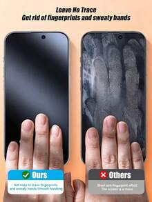 2Pcs Ceramic Matte Privacy Screen Protector For IPhone 17/17 Pro Max/17 Pro/16 Pro Max/16 Pro/15 Pro/15/14/13/12/11/X. Features Privacy Protection, Matte Finish, Fingerprint Resistance, Anti-Glare, Full Coverage, Scratch And Drop Resistant. - Black - View 6