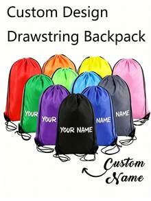 Custom Design Drawstring Backpack,Personalized Bags With Your Logo,Customized Drawstring Backpack Bulk String Bag,Large Capacity Bags,For Everyday Use - Multicolor - View 5
