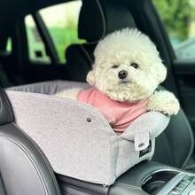 1pc New Pet Car Armrest Nest, Soft & Comfortable PetCar Booster Seat Cover, Suitable For All Seasons,Removable & Portable Pet Carrier With Safety Buckle,Soft Cushion, Convenient For Pet Travel - Multicolor - View 1