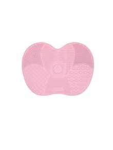 Silicone Makeup Brush Cleaning Mat With Suction Cup, Portable Makeup Brush Cleaning Tool, Apple-Shaped Silicone Makeup Brush Cleaning Pad - 玫瑰 1 件 - 查看 1