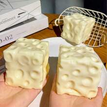1pc Giant Cheese Burger Cheese Squishy, Coconut Oil Handmade Ball, Malleable, Slow Rebound Squishy, Suitable For Girls. Teen Stress Relief Toy, Gift, Squishy, - Easter Gift - Birthday Gift - Christmas Gift - Holiday Gift - Multicolor - View 8