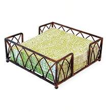 Boston International Cocktail Napkin Caddy Arch Design in - Castaño envejecido - Ver 5