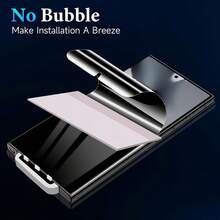3pcs Privacy Hydrogel Screen Protector, Supports Fingerprint Unlock, Shockproof/Waterproof/Anti-Scratch/Anti-Fingerprint/Anti-Explosion, Compatible With Phone Case, Compatible With Samsung S21/S21+/S22/S22+/S23/S23+/S23 Ultra/S24/S24+/S24 Ultra/S25/S25+/S25 Ultra/S26/S26+/S26 Ultra - Black - View 4