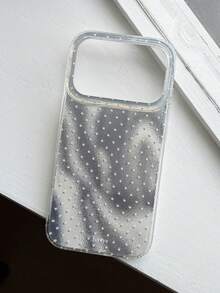 Cute Full-Screen Polka Dot Glossy Phone Case, Compatible With IPhone 17 Pro Max 16 Pro Max 15 Pro Max 17Pro 16Pro 15Pro 17 16 15 14 13 12 11, Sweet Shockproof Protective Cover - Small Wave Dots - View 5