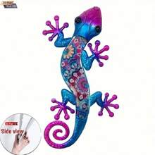 Bohemian Colorful Gecko Acrylic Wall Hanging, Yard Wall Decor Ornament - Gecko - View 4