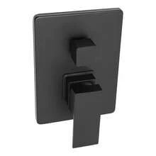 YISSALE Set doccia nero a incasso, soffione a pioggia quadrato 40 x 40 cm, funzionamento a due maniglie, soffione girevole a 360°, tubo flessibile lungo 1,5 m, per bagno, hotel, palestra, appartamento - nero - Visualizzare 9