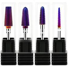 Purple 5 In 1 Nail Drill Bits Drills Milling Cutter For Manicure Remove Gel Acylics Nails Accessories Tool - Purple - View 1