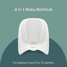 Angelcare Bañera 2 en 1 Ideal para Bebés y Recién Nacidos 0-12 Meses o Hasta 11.8 Kilogramos - Blanco - Ver 3