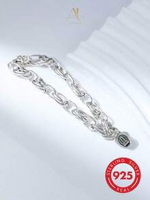 1 chiếc vòng tay nữ thời trang bạc 925 khảm đá zirconia tổng hợp hình vương miện trái tim, phong cách nghệ thuật cao cấp thanh lịch cá tính, phù hợp đeo hàng ngày, đơn giản đa năng, hoàn hảo cho trang phục đi chơi, quà kỷ niệm cặp đôi - Bạc - Xem 7