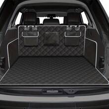 Pet Car Seat Cover & Trunk Mat, 600D Oxford Fabric, Fully Composite, Dirt-Resistant, Wear-Resistant, Easy To Clean - Black and White - View 8