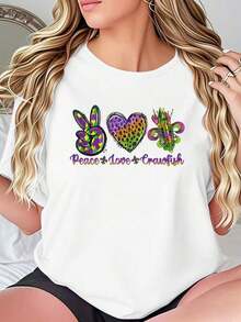 Comfortable Breathable Crew Neck T-Shirt - White - View 1