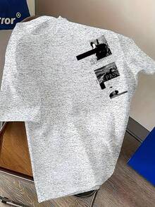 Men's Fashion Printed T-Shirt - 黑色 - 查看 8