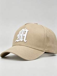 1 pieza Gorra de béisbol de moda con bordado de letra gótica para hombres, diseño ajustable, adecuada para actividades al aire libre, viajes y correr - multicolor - Ver 4