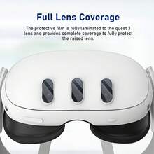 適用於 Quest 3 VR 頭戴式裝置保護貼，採用高解析度、透明、防油強化玻璃 - 查看 6