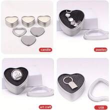 Kit de fabricación de velas con forma de corazón de 2 oz, 9 latas de metal con forma de corazón hueco con tapas transparentes & 38 accesorios completos para la fabricación de velas, adecuado para manualidades de velas DIY, almacenamiento de caramelos, regalos festivos & almacenamiento de pequeños recuerdos - 9 juegos/47 piezas - Ver 5