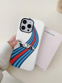 Funda de teléfono estilo pista de carreras retro americana 17 Pro Max/17 Air/16 Pro/15/14/13/12/11, película de motocicleta genial 2 en 1 con cubierta protectora de carcasa dura para hombres, diseño de nicho - Carcasa de película 2 en 1 - Ver 7