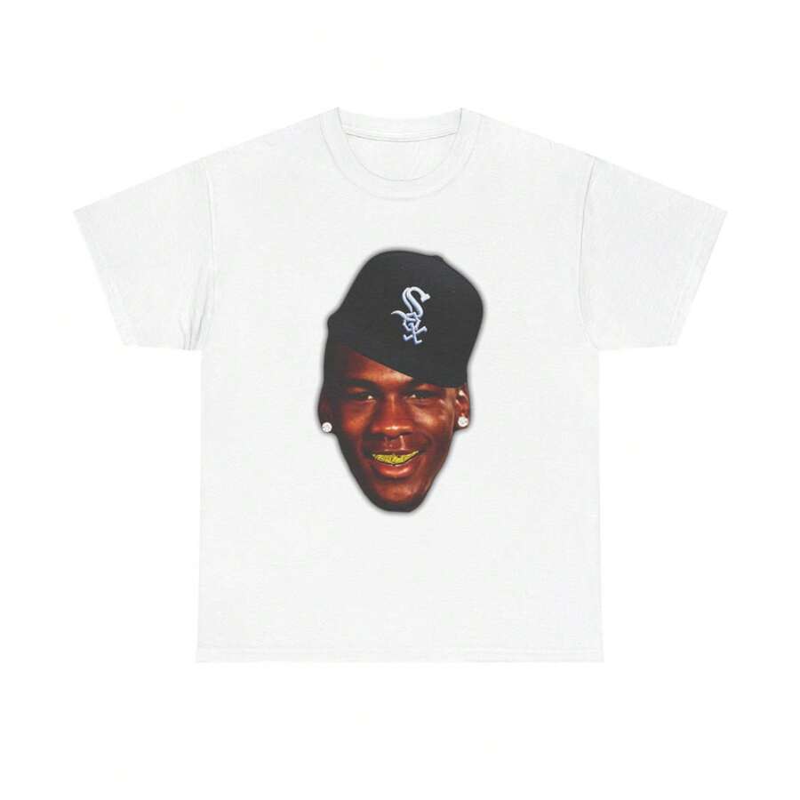 Camiseta unisex de algodón grueso con estampado de Evil Michael, ropa casual, a la moda, camiseta con estampado inspirado en la cultura pop 100% algodón, camiseta vintage retro de estilo urb - Blanco - Ver 1
