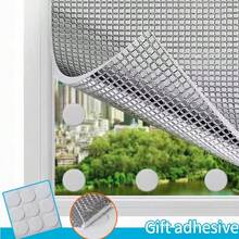 Película de aislamiento y protección térmica de aluminio y malla resistente a desgarros para ventanas, reutilizable y sin pegamento, incluye punto adhesivo de regalo para parasol. Proporciona oscurecimiento total, protección UV y privacidad, adecuada para aislamiento del calor en verano y necesidades de calidez en invierno. Aplicable para ventanas de dormitorio, dormitorio y coche. - A - Ver 24