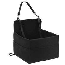 Washable Detachable Pet Car Seat With Storage Pocket For Dogs Up To 35lbs - Black - View 1